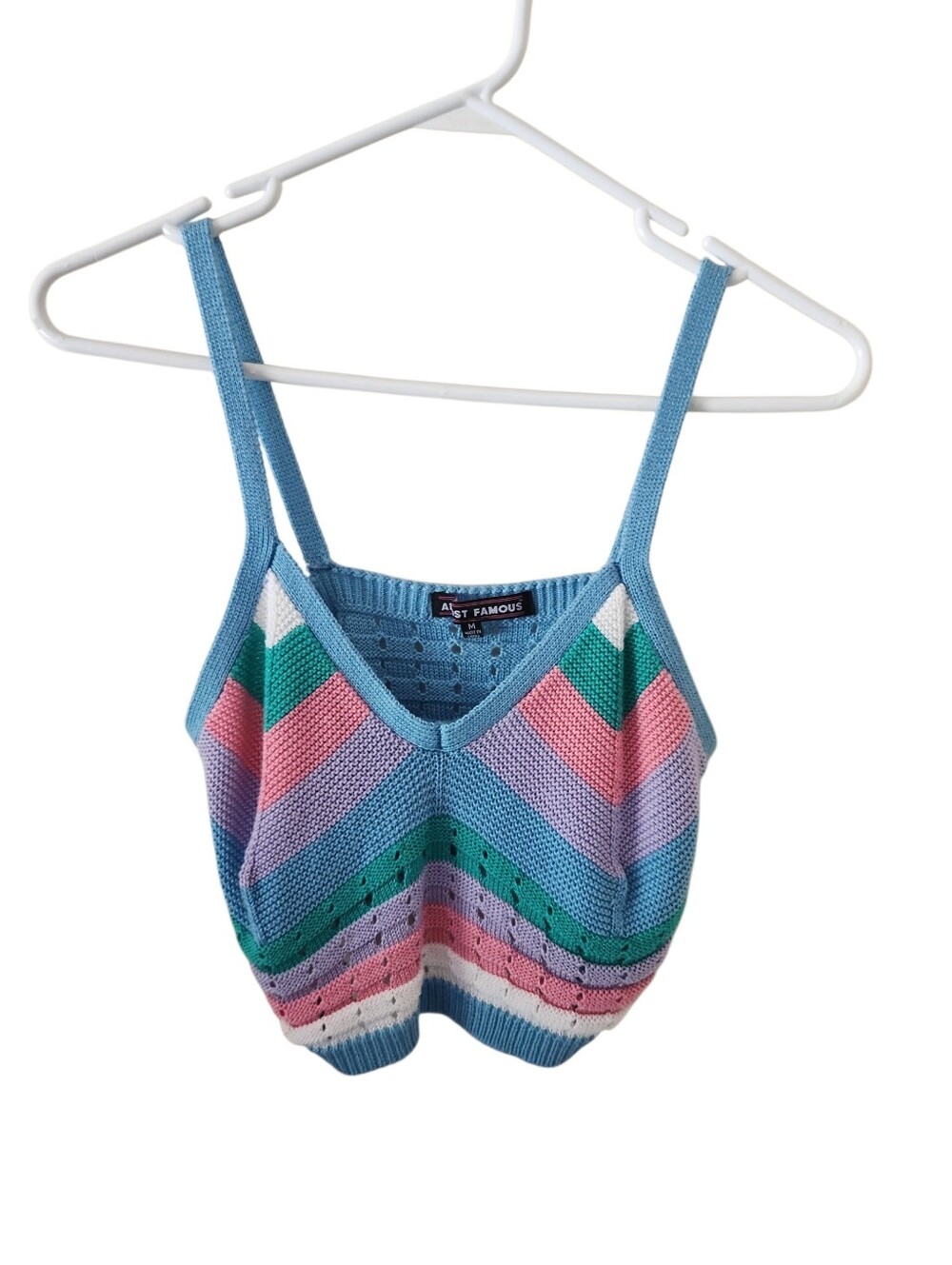 Almost Famous Crochet Knit Crop Top